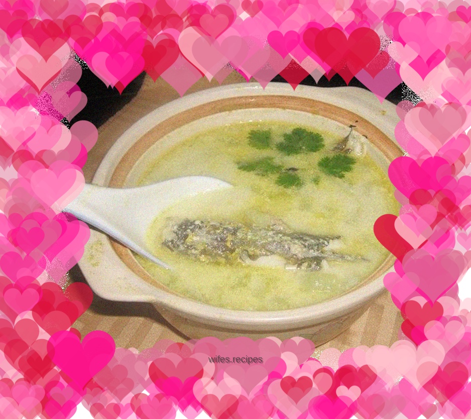 Yellow bone fish cooked in soy milk