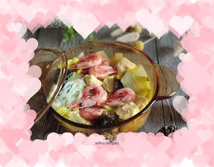 Arctic Shrimp, Baby Cabbage and Vermicelli Stew