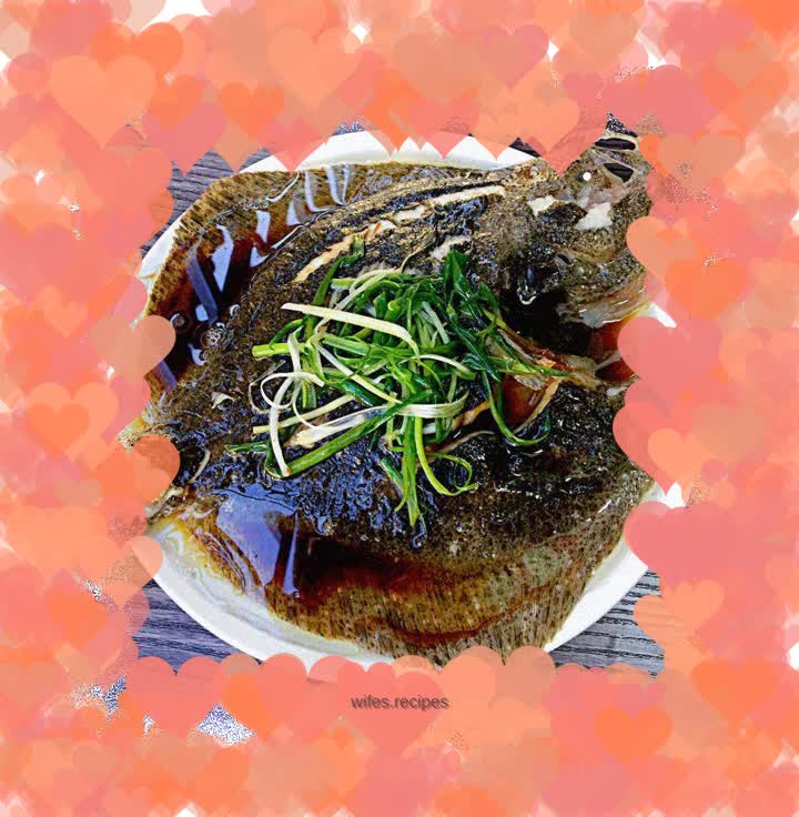 Steamed turbot