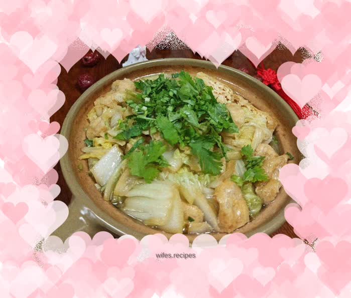 Casserole with cabbage and tofu fruit