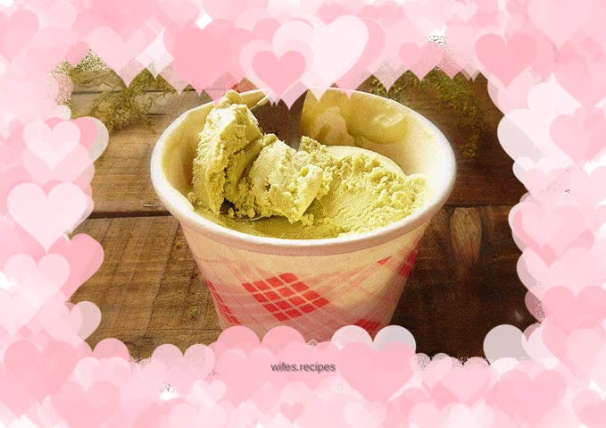 Green tea cream ice cream
