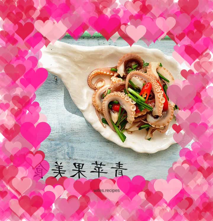 Extremely fresh cold octopus