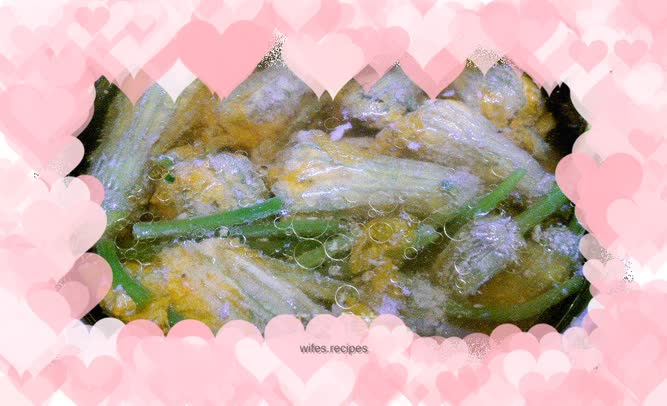 Stuffed pumpkin flowers - a private dish of Guilin people