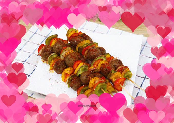 How to make colorful beef balls with ingredients