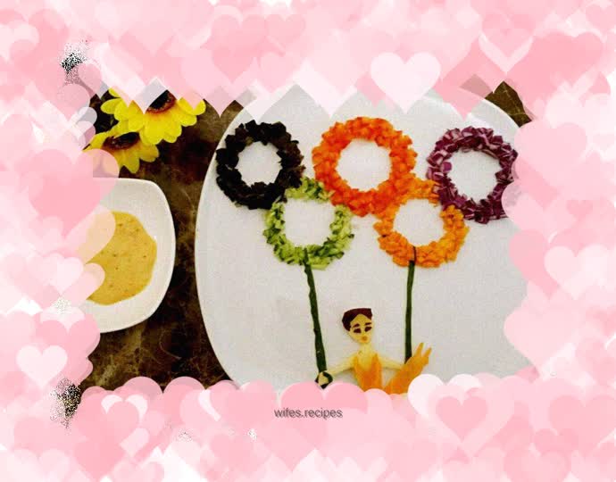 Five-ring vegetable salad