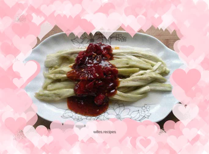 Steamed eggplant