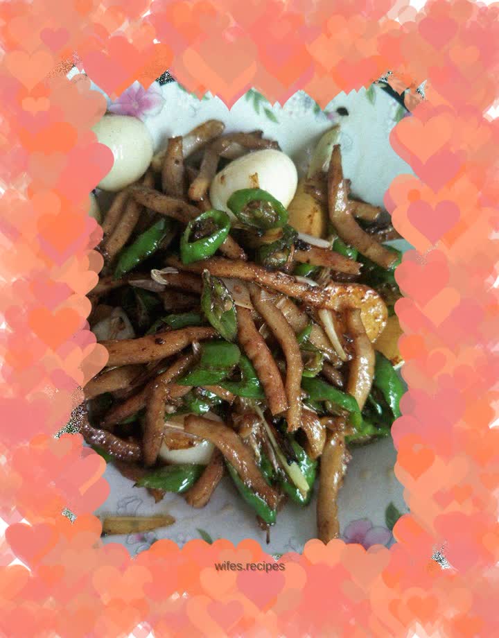 Stir-fried tripe strips