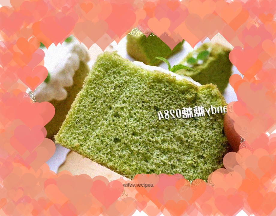 Spinach Green Chiffon Cake