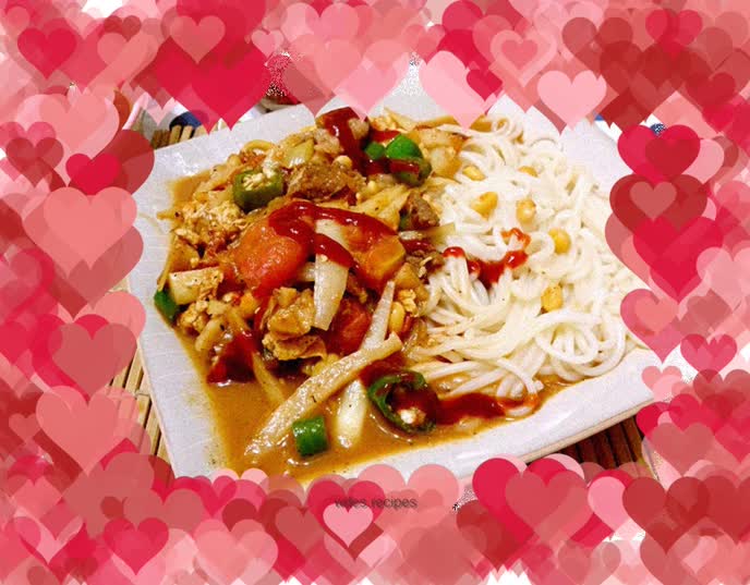 Tomato beef braised noodles