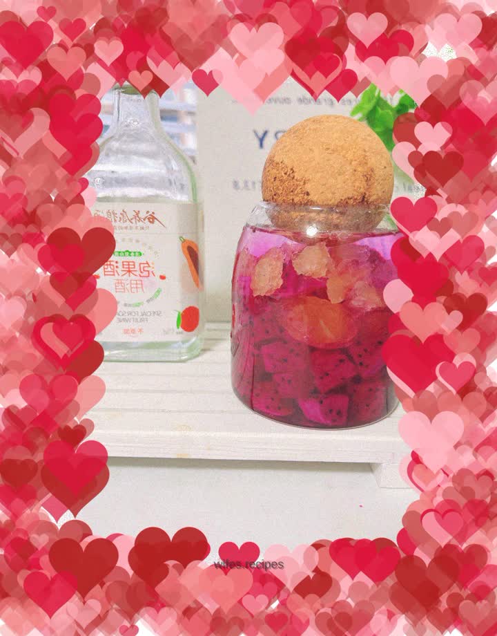 Dragon fruit soaked wine