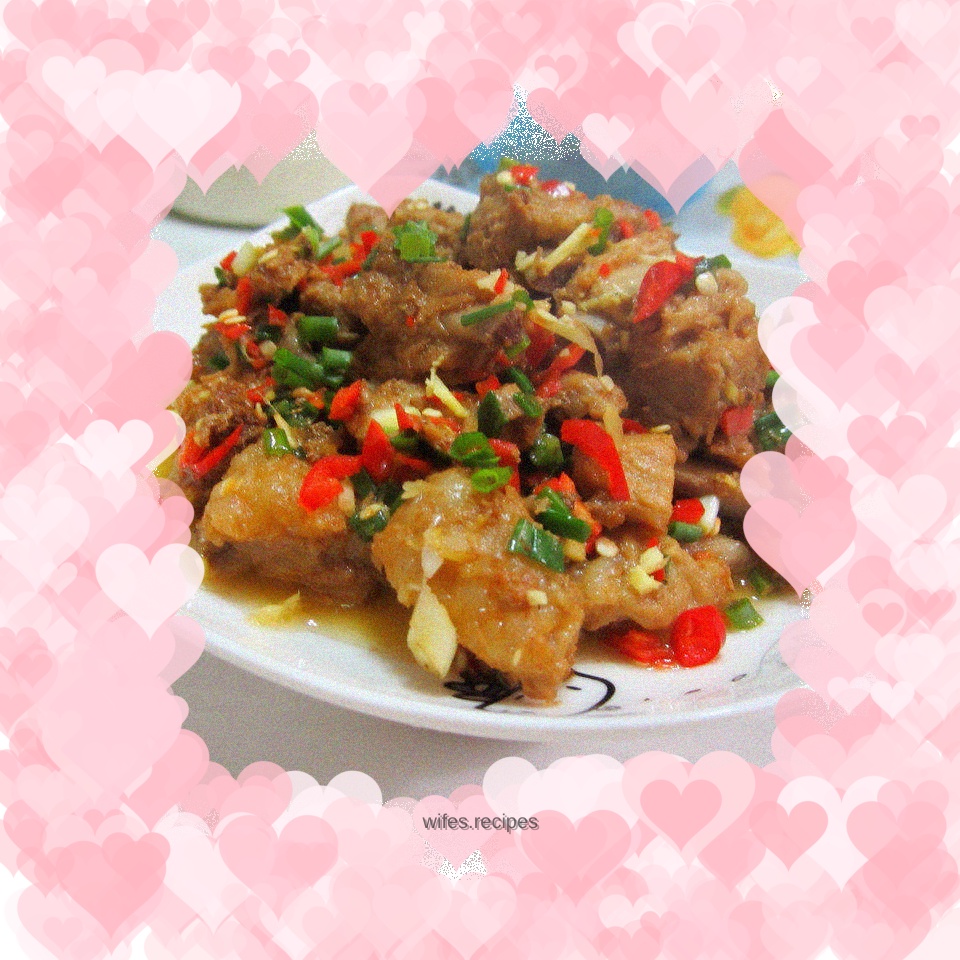 Fried pork ribs with soy sauce