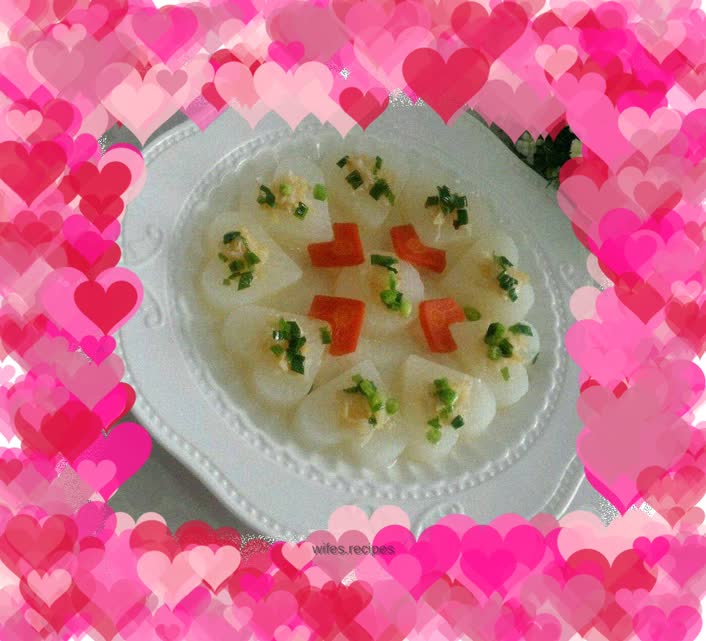 Steamed radish with scallops