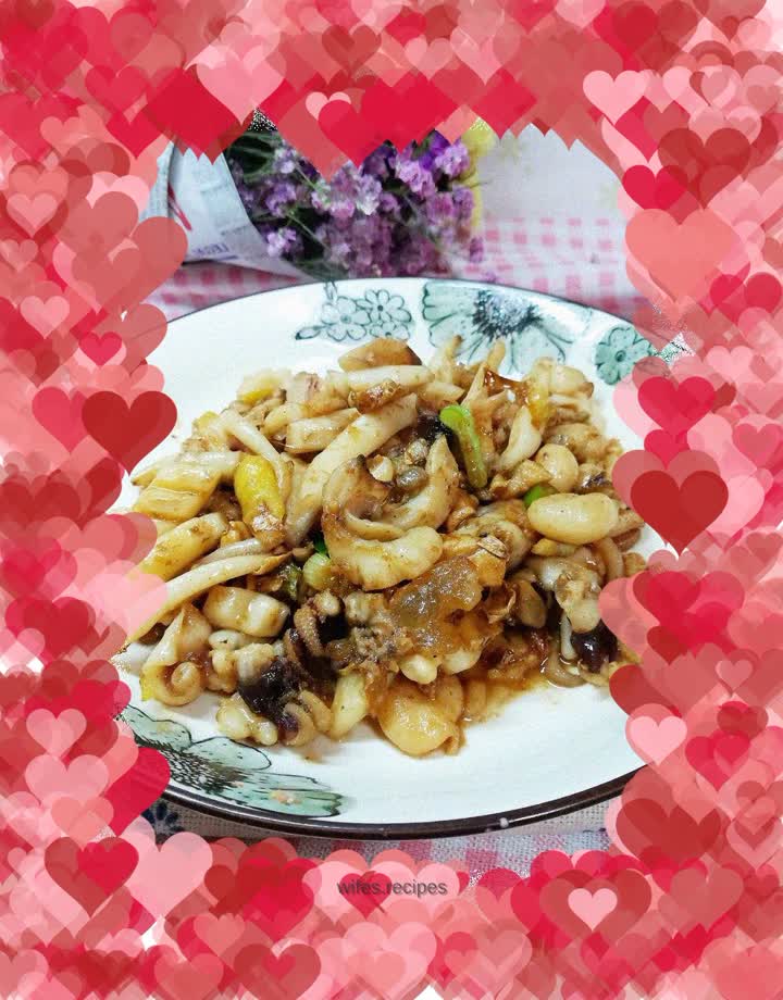 Kuaishou stir-fried squid with ginger