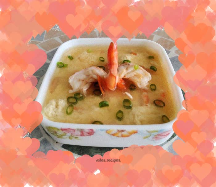 Shrimp and egg custard