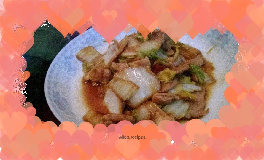Stir-fried baby cabbage with soy sauce meat