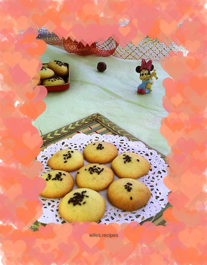 Sesame egg yolk biscuits