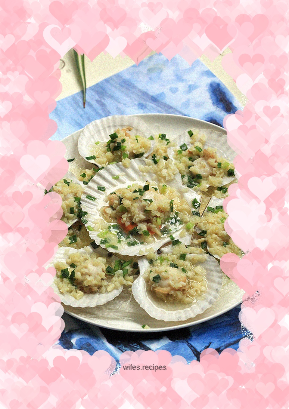 Steamed scallops with garlic vermicelli