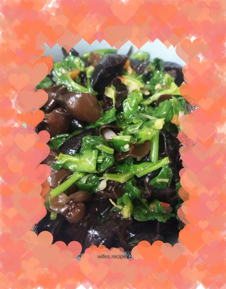 Celery leaves mixed with fungus