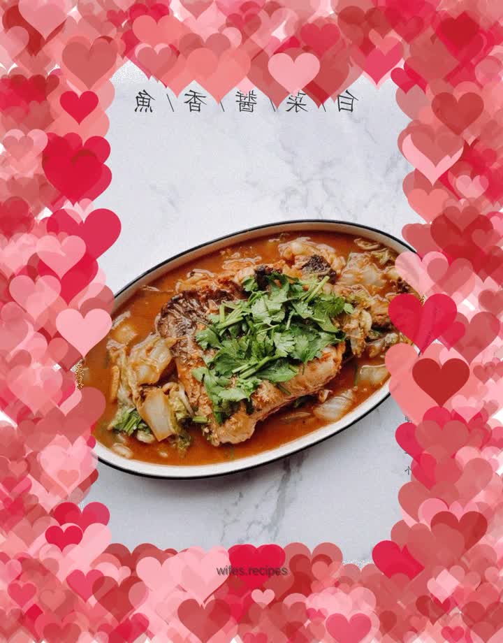 Sweet fish with cabbage sauce