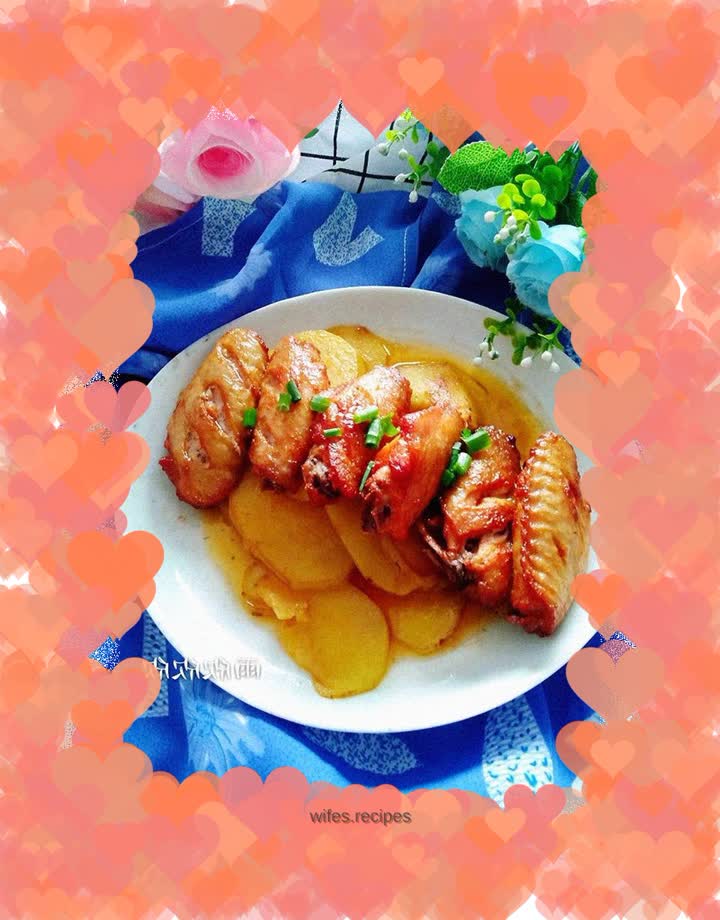 Steamed Orleans Chicken Wings with Sweet Potato