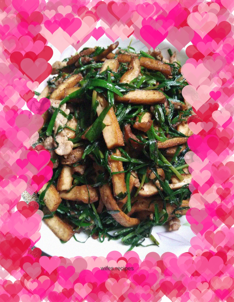 Stir-fried shredded pork with dried chives