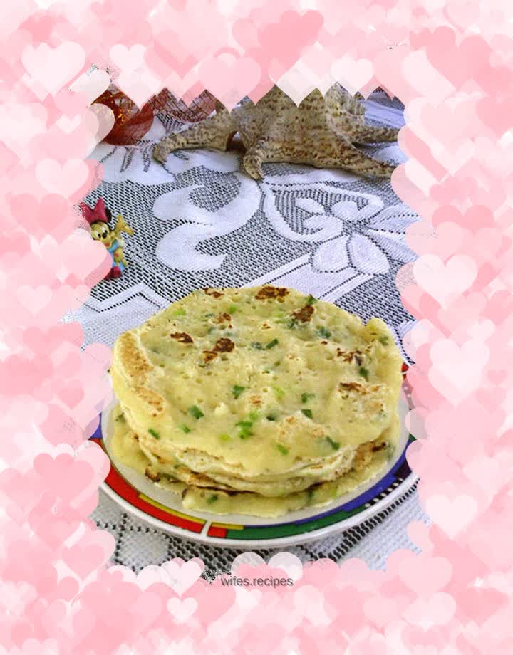 Salt and pepper and scallion bean dregs waffles