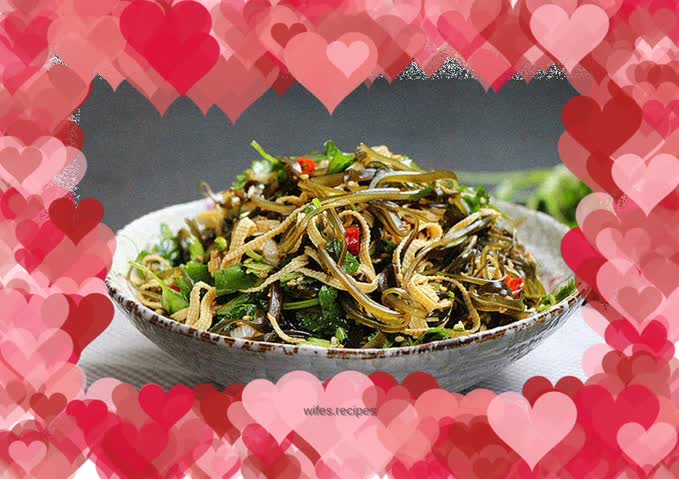 Shredded kelp mixed with tofu skin