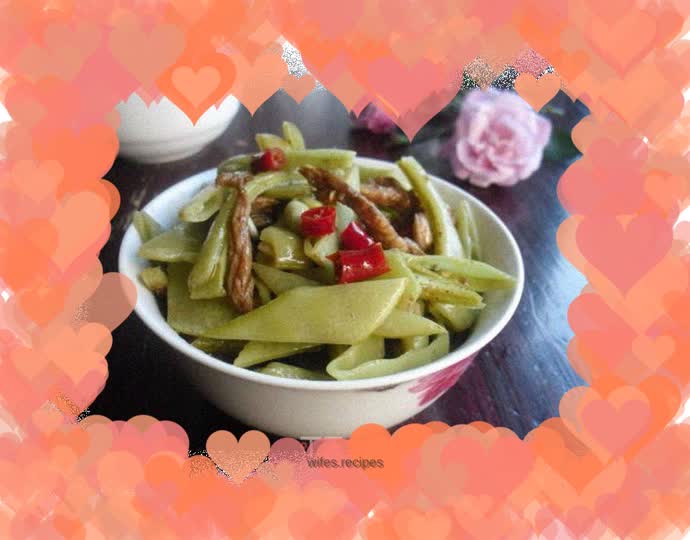 Stir-fried shredded pork with sour lentils