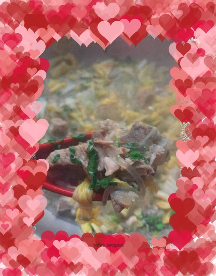 How to make home-cooked mutton, cabbage and vermicelli soup with chili oil