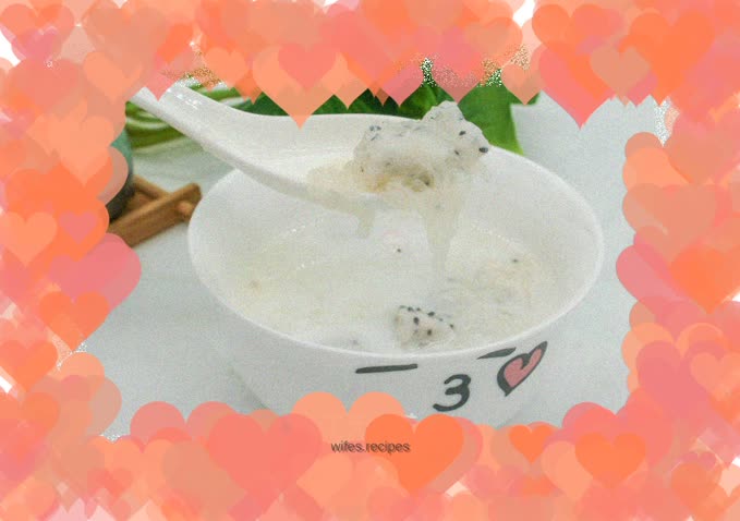 Milk dragon fruit bird's nest