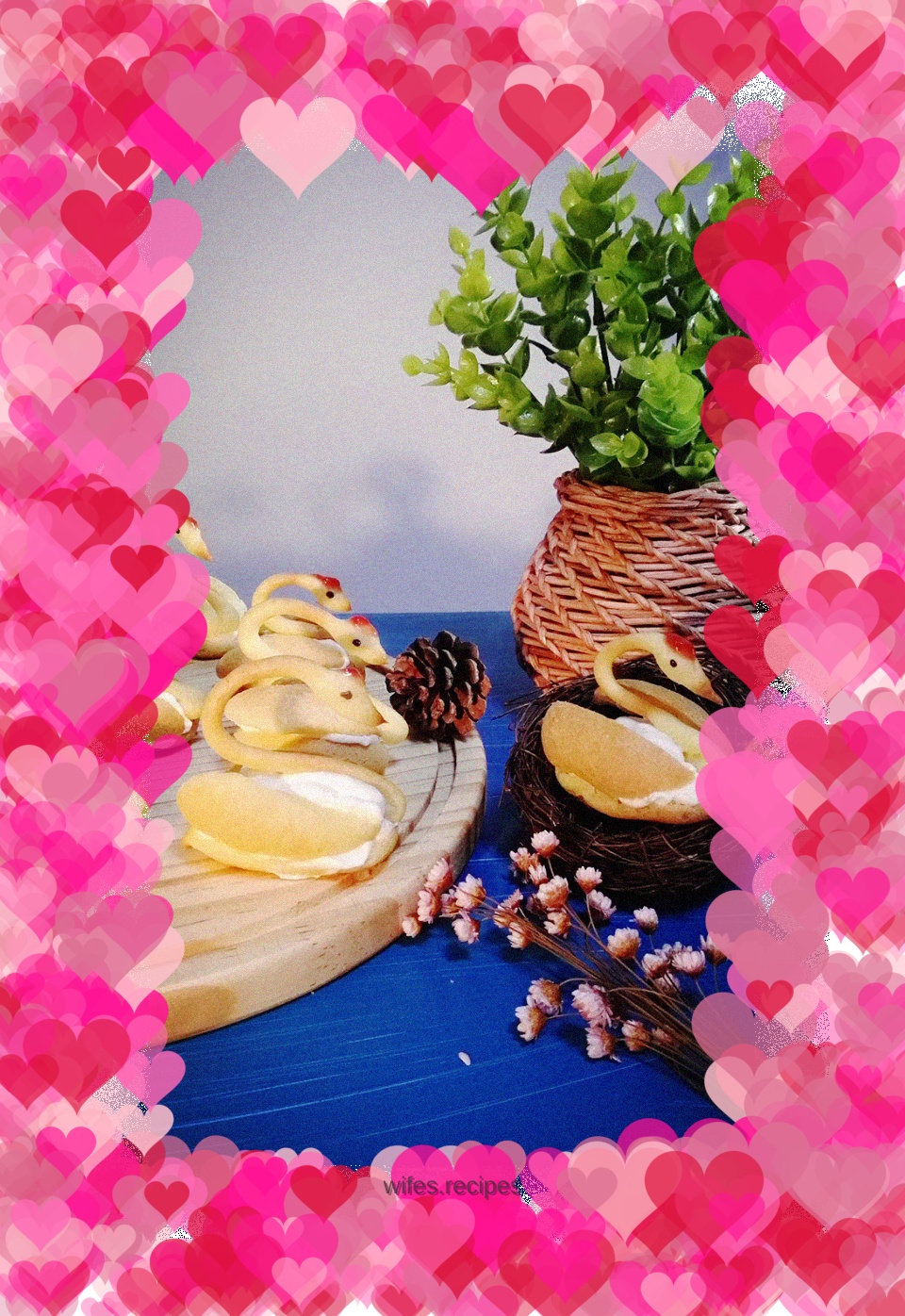 Beautiful swan puffs