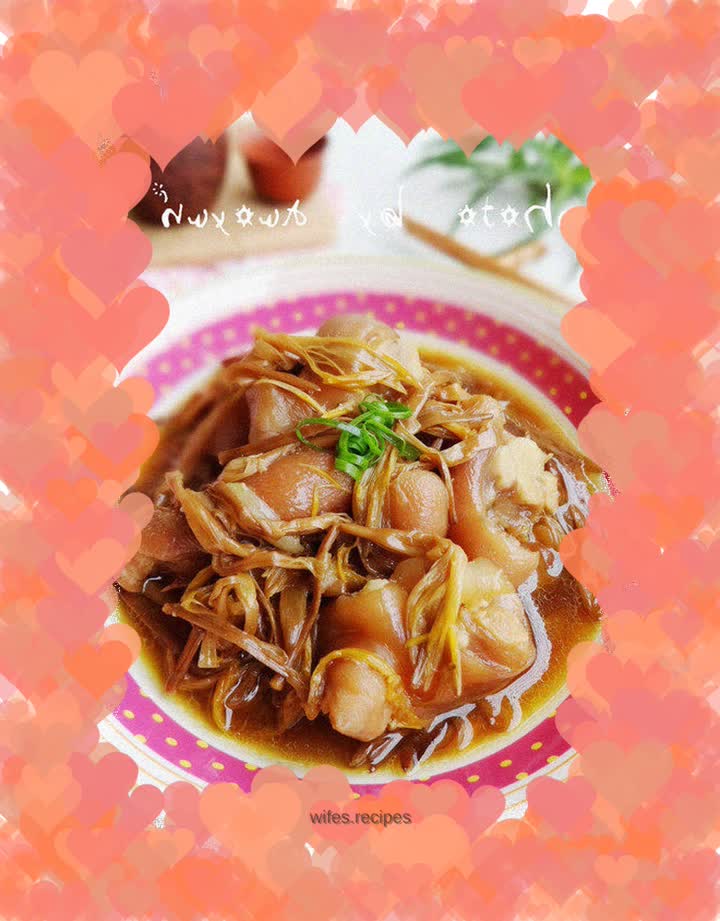 China on the Tip of the Tongue 2-Encounter-Recipe for Braised Pork Trotters with Golden Needles