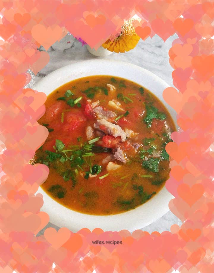 Beef brisket and tomato soup