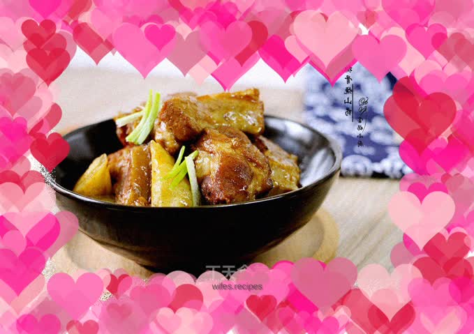 Pork ribs and roasted yam