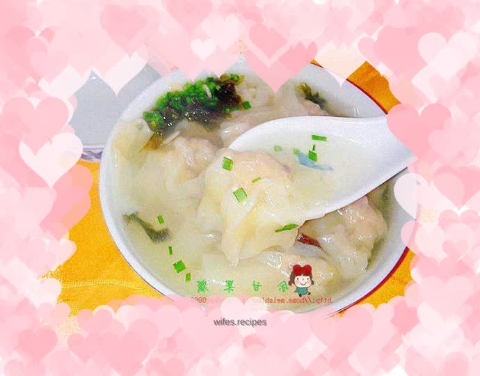 Mushroom and fresh meat wontons