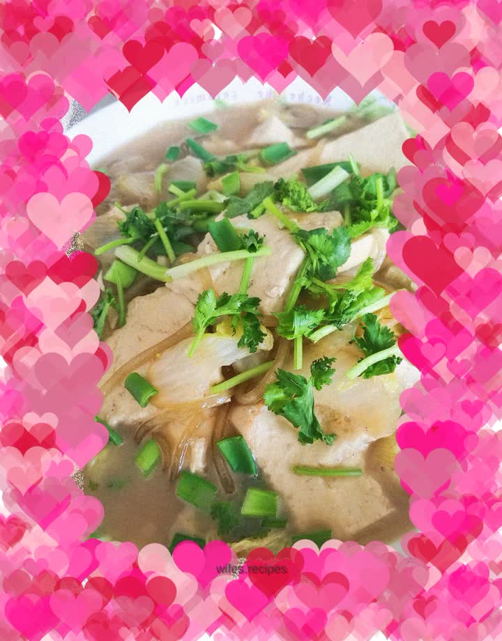 Cabbage stewed with tofu