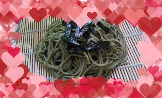 Green tea cold noodles