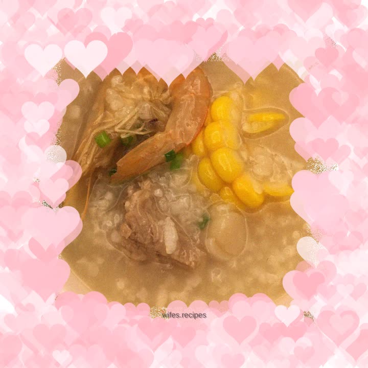 Pork Ribs and Seafood Porridge