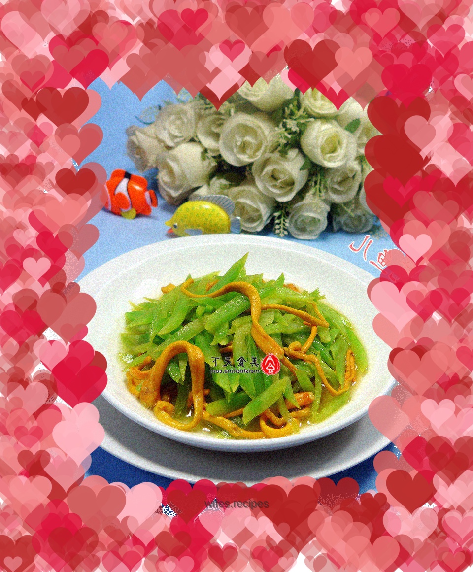 Stir-fried Lettuce with Cordyceps Mushrooms