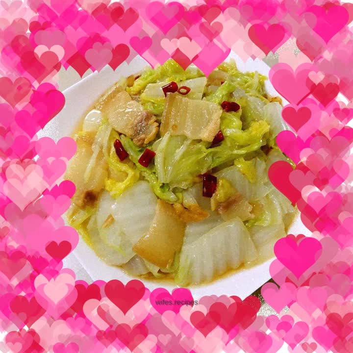Stir-fried cabbage with bacon