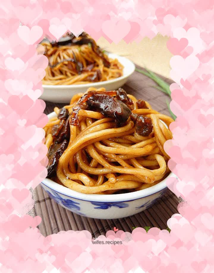 Open onion oil noodles