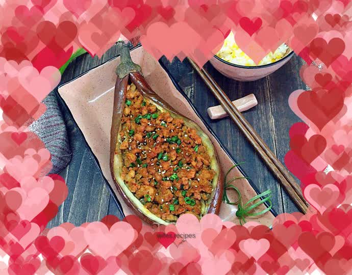 Spicy pork and minced eggplant