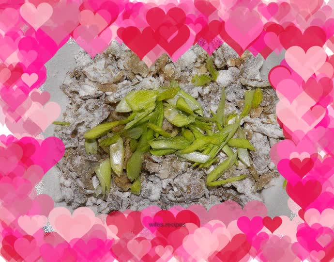 Steamed celery leaves