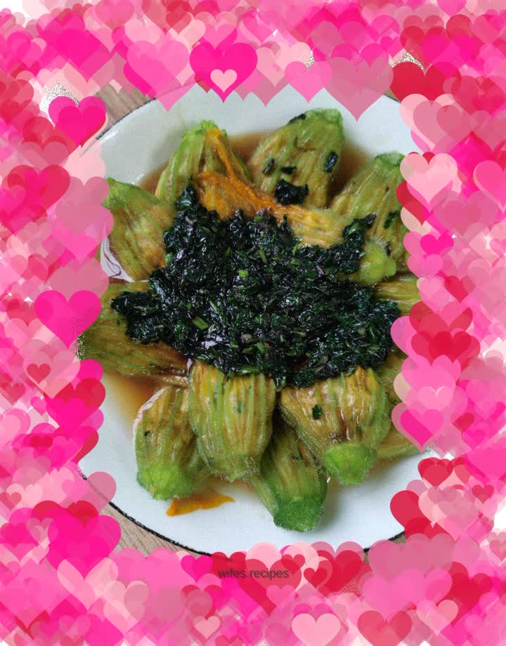 Stuffed pumpkin flowers