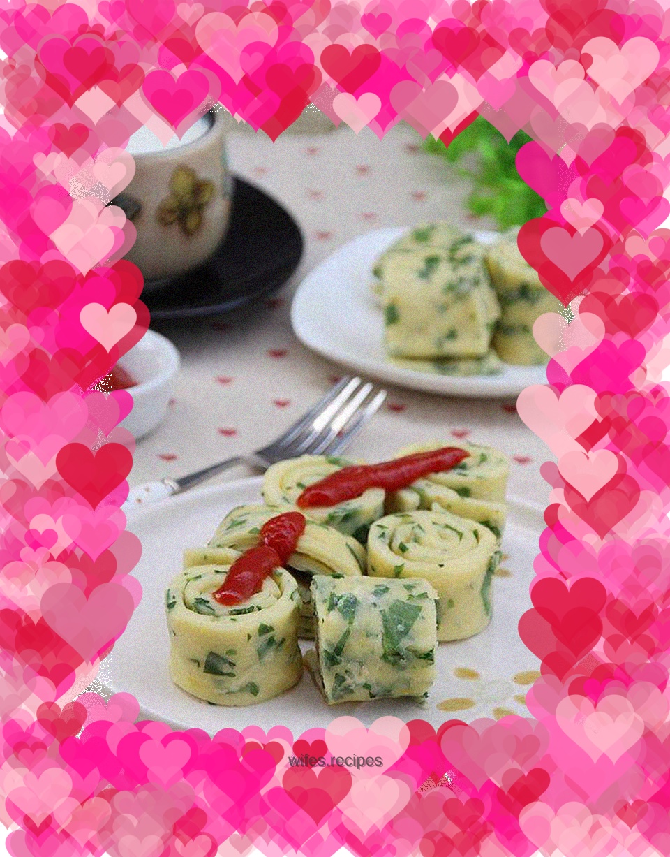 Celery Leaf Egg Pancake