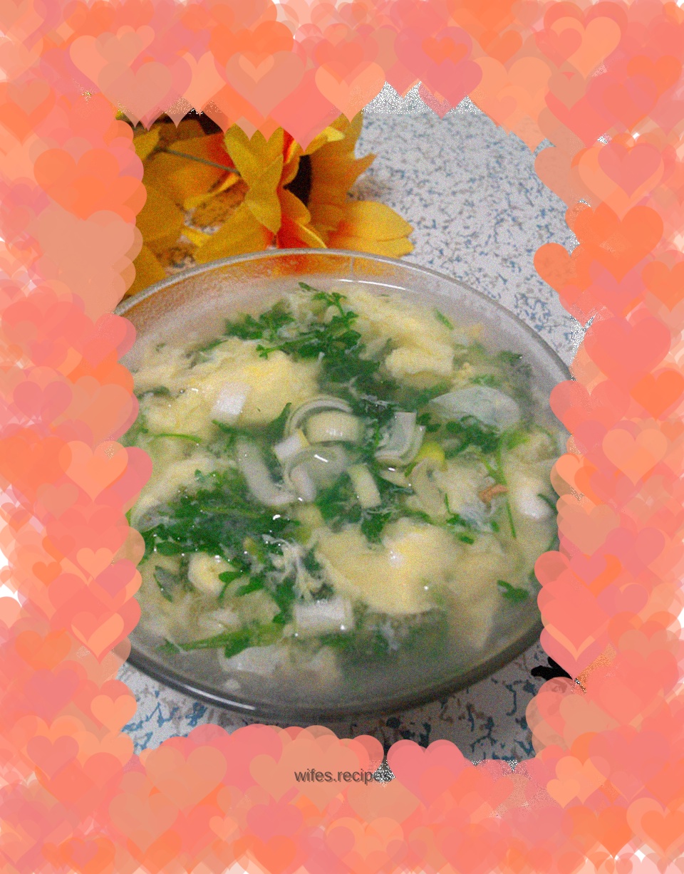 Shepherd's purse egg drop soup
