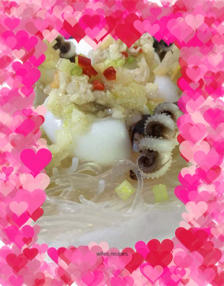 Steamed cuttlefish with garlic vermicelli