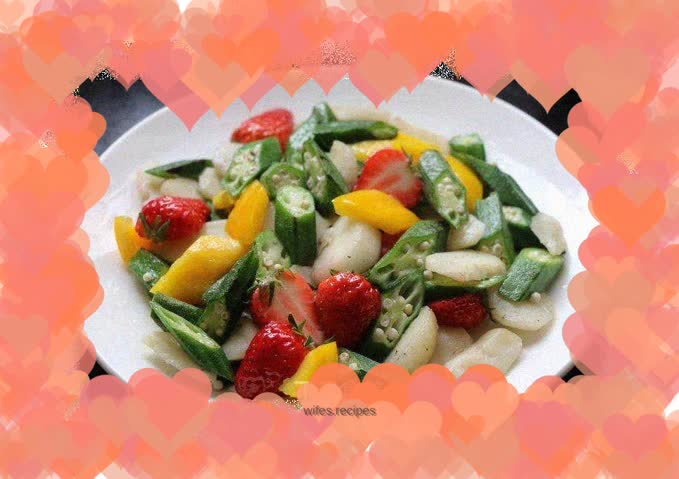 Stir-fried water chestnuts with okra