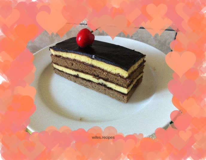 Two-color chocolate cake