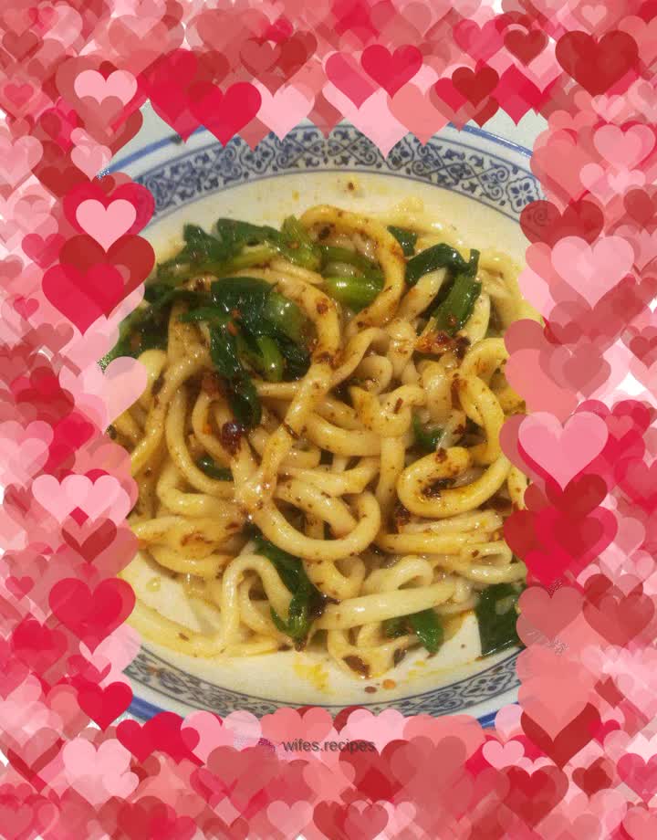 Oil-splashed stick noodles